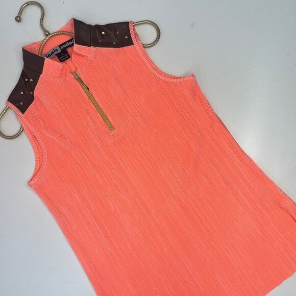 Jamie Sadock Wearable Art Deco Golf Tank Blouse Ladies Size S Funky Deadstock - Picture 3 of 6